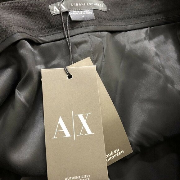 Armani Exchange A|X Black Skirt Wool Blend 14 - Picture 6 of 9